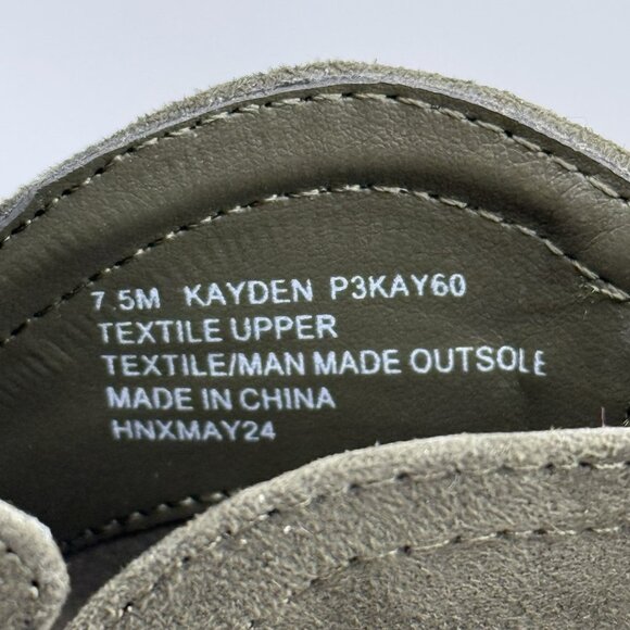 Joie Kayden Ankle Booties Women's Size 7.5 M Faux Suede Vegan Olive Chunky Heel - Picture 9 of 9